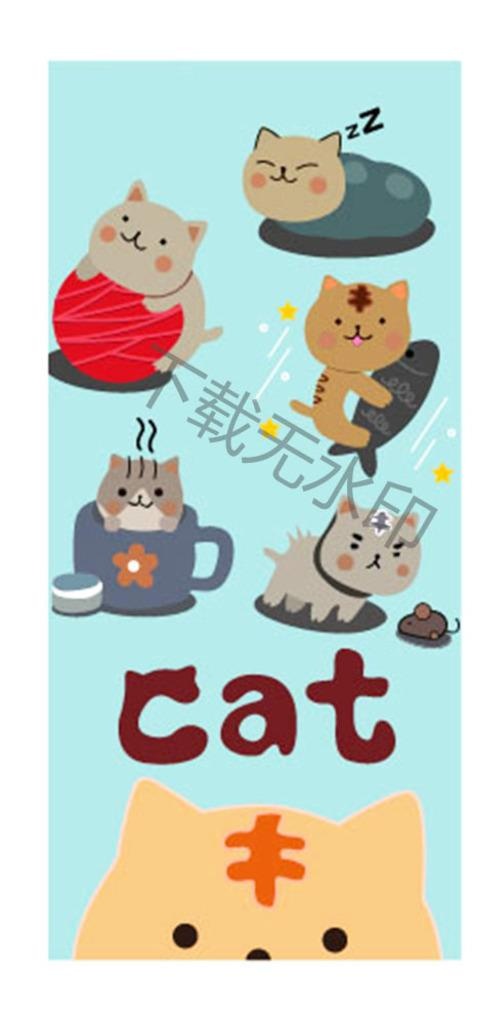 CAT猫咪手机壳矢量图案图片