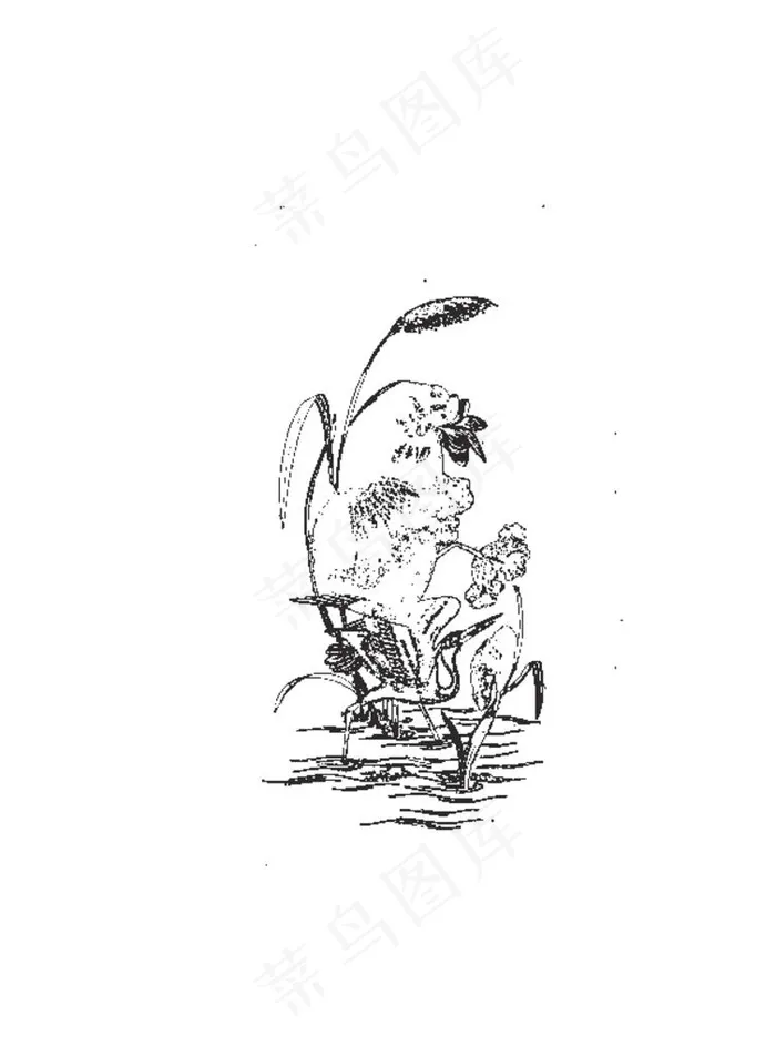 古风花元素图片ai矢量模版下载