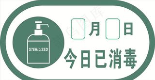 消毒标识牌图片