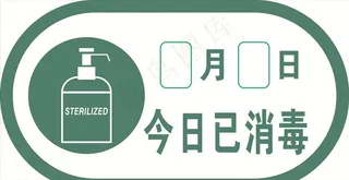 消毒标识牌图片