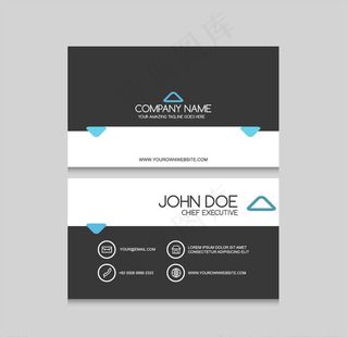 黑色可爱名片图片