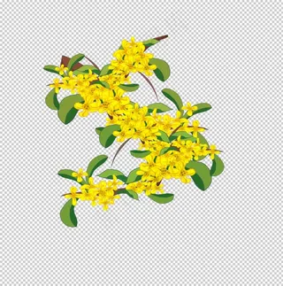 桂花八月半月饼海报素材图片