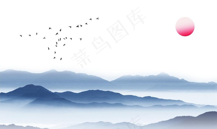 水墨背景图片(9071X5669(DPI:72))psd模版下载