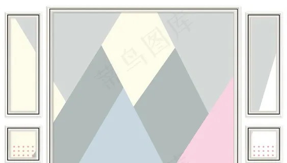 几何边框背景墙图片