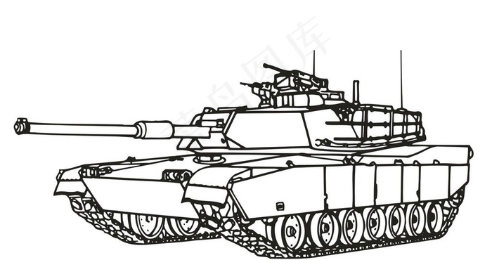 部队坦克 矢量图图片