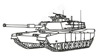 部队坦克 矢量图图片