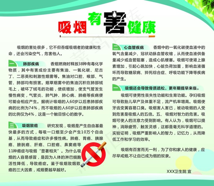 吸烟有害健康图片