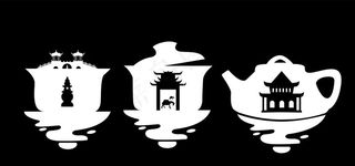 茶具剪影图片