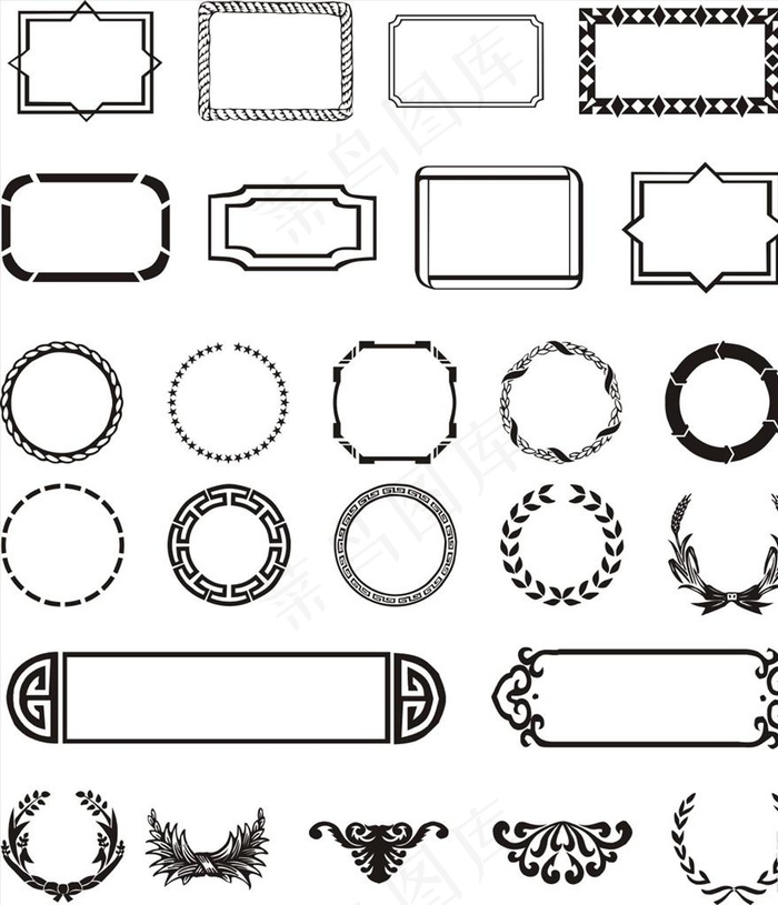 欧式边框花边图片