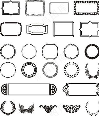 欧式边框花边图片