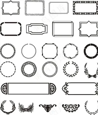 欧式边框花边图片