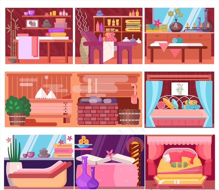 房屋插画图片