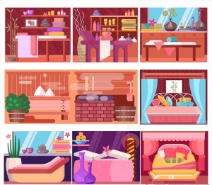房屋插画图片