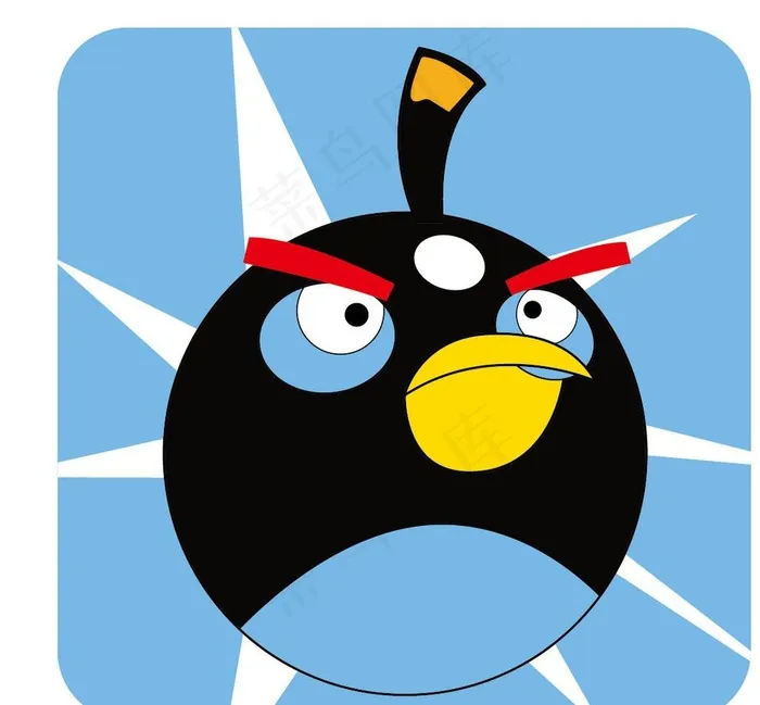 愤怒的小鸟图片ai矢量模版下载