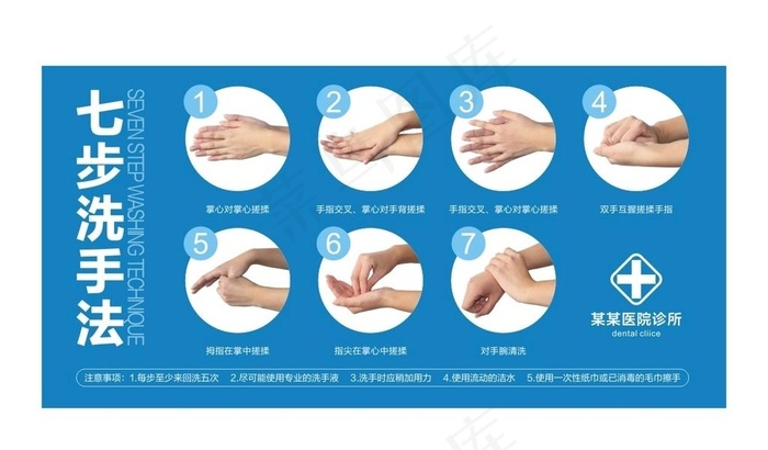 七步洗手法图片