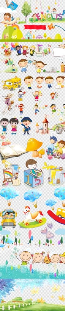 卡通素材图片(1024X4269(DPI:72))psd模版下载