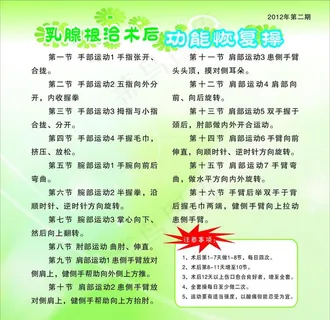 乳腺根治术后功能恢复操图片