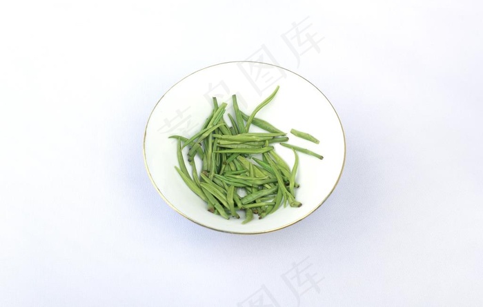雀舌茶底摄影图白底图图片