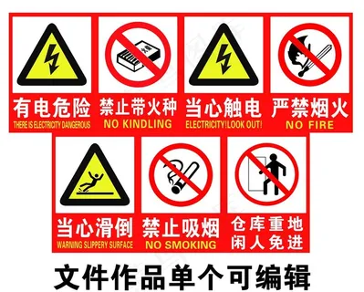 安全警示标识牌图片