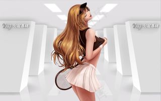 分层免抠图动漫美女CG插画素材图片