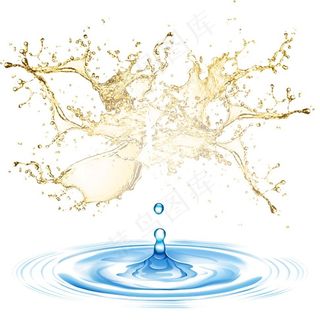PNG透明水滴漂浮水形状液体图片