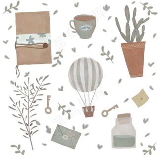 纸胶带插画效果图图片