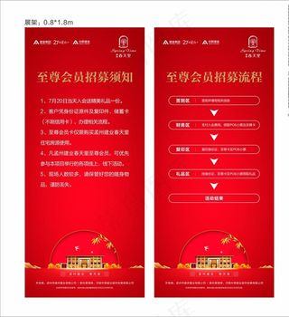 会员招募展架图片