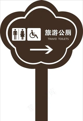 路边指示牌 旅游公厕 异形牌图片