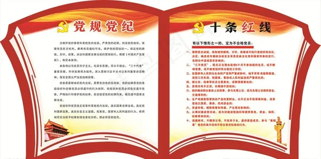 党规党纪 十条红线  异形书图片