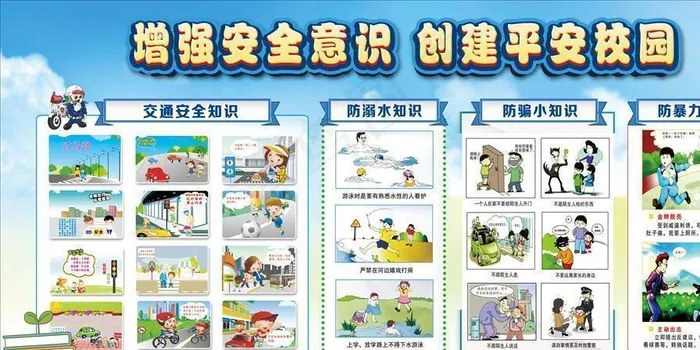 安全教育图片(7087X3543(DPI:300))psd模版下载