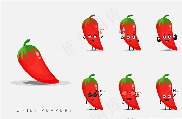 卡通辣椒图片ai矢量模版下载