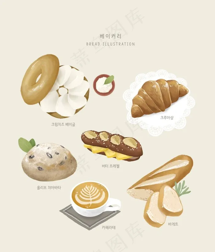 手绘美食海报图片psd模版下载
