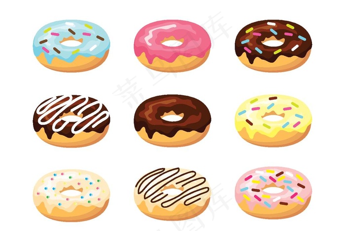 卡通甜甜圈图片