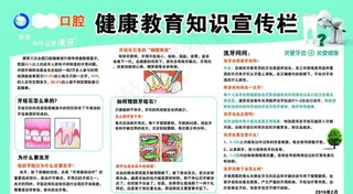 牙科健康知识宣传栏图片