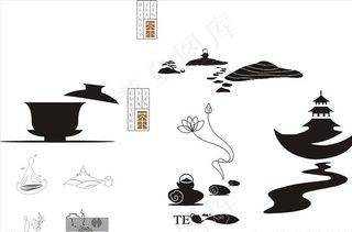 茶元素  茶包装设计 矢量图图片