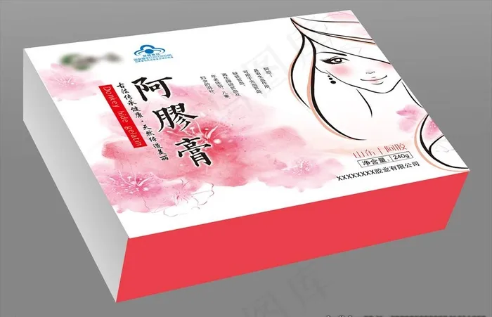 阿胶糕包装盒图片(3260X2315(DPI:300))psd模版下载