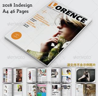 欧美时尚杂志画册ID模板设计图片