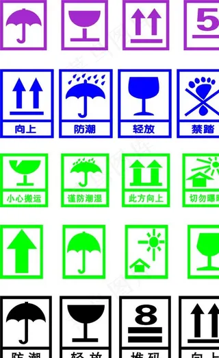 纸箱警示标志图片