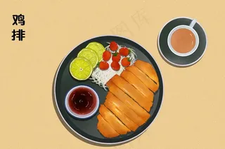 手绘各地小吃图片