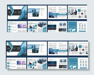 商务企业宣传画册整套图片