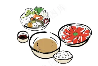 手绘小火锅图片