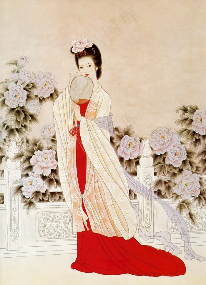 唐代美女图 合层 仕女图图片