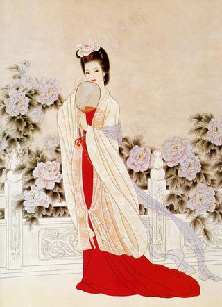 唐代美女图 合层 仕女图图片