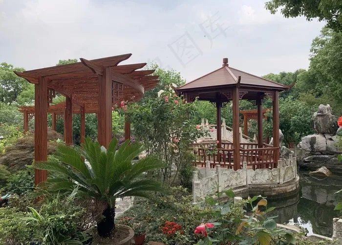 弧形葡萄架凉亭凉亭实景照图片
