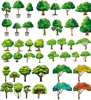 矢量景观树图片