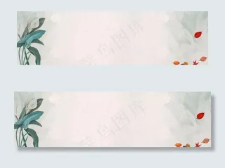 淘宝天猫复古手绘花简约背景图片