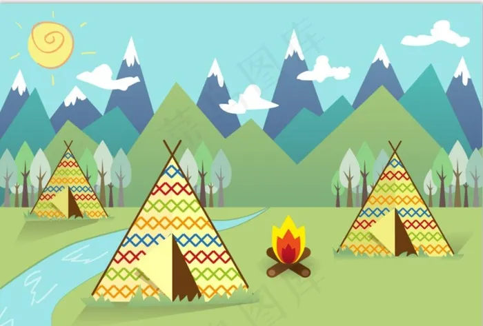 少儿手绘儿童插画矢量图图片eps,ai矢量模版下载