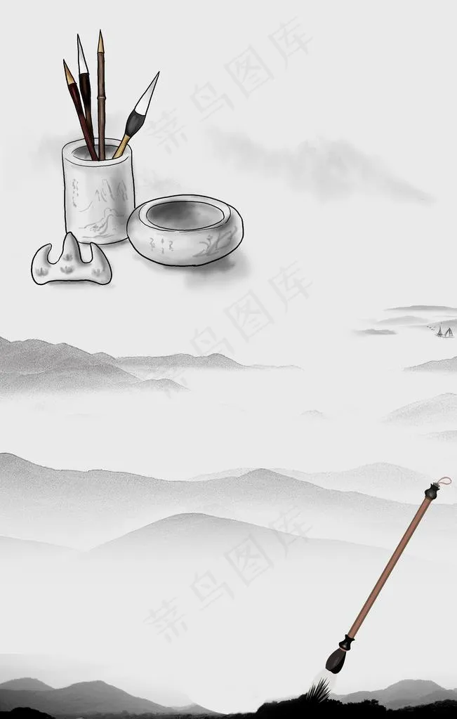 中国风背景图片(3545X5315(DPI:50))psd模版下载