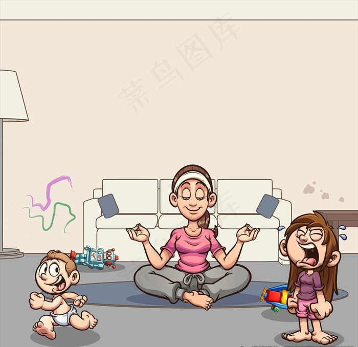 卡通人物图片ai矢量模版下载