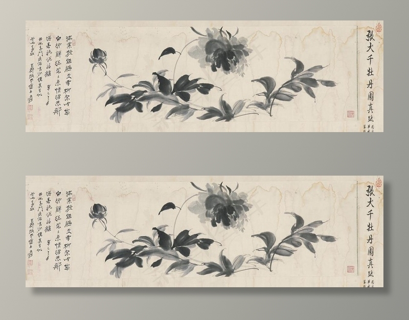 张大千 牡丹图图片